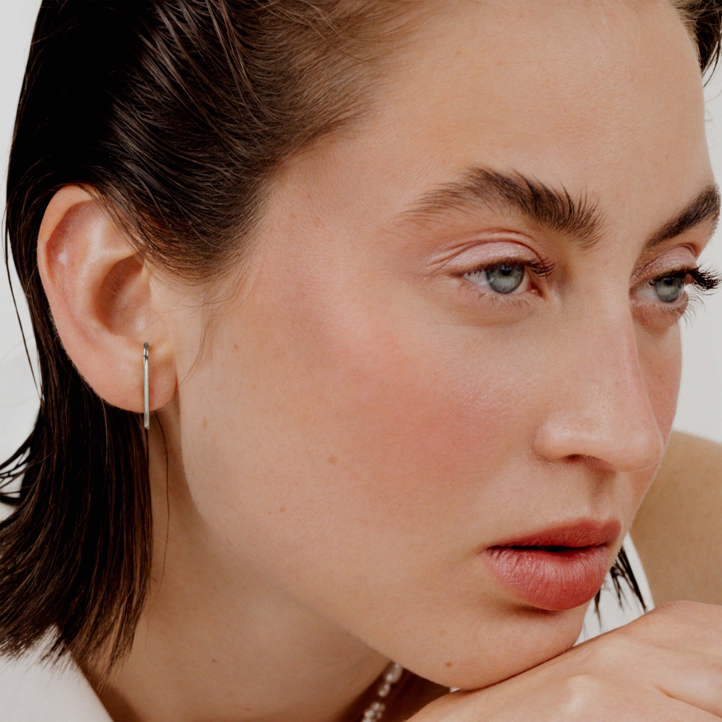 Soft Line Studs Silver