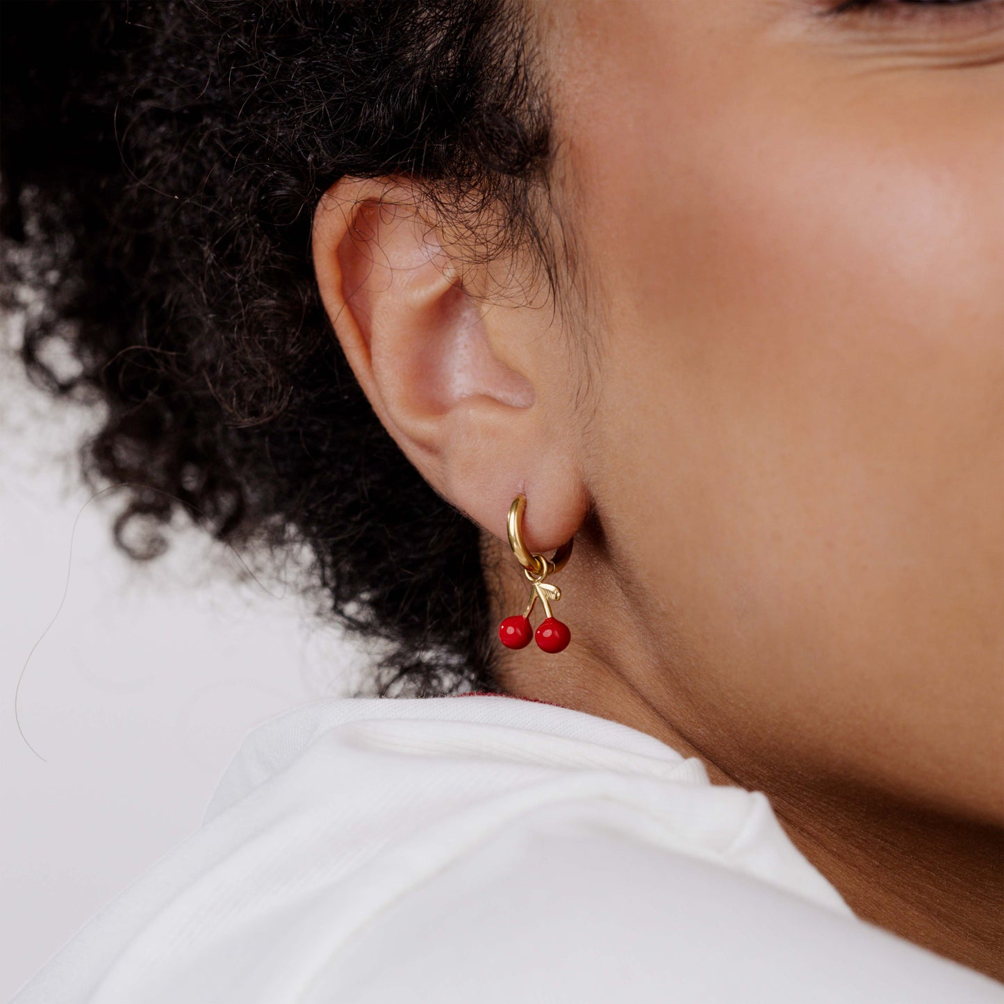 Very Cherry Hoop Set Baby Gold