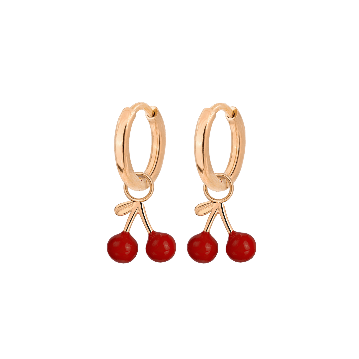 Very Cherry Hoop Set Baby Rose Gold