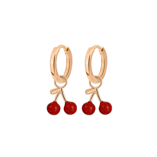 Very Cherry Hoop Set Baby Rose Gold