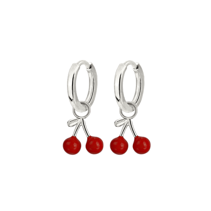 Very Cherry Hoop Set Baby Silver