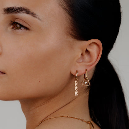 Amore puro Hoop Set Small Rose Gold