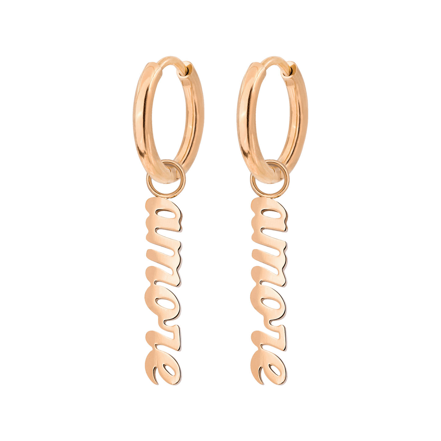 Amore puro Hoop Set Small Rose Gold