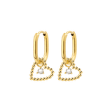 Heart of Gold Oval Hoop Set Baby Gold