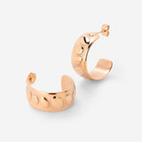 Boho Beads Hoop Studs Rose Gold