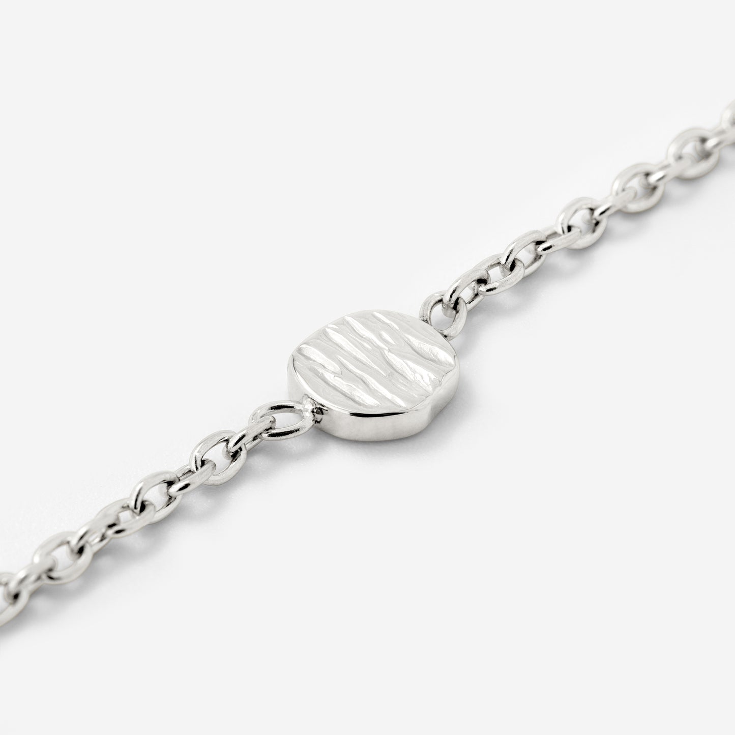 Boho Coin Necklace Silver