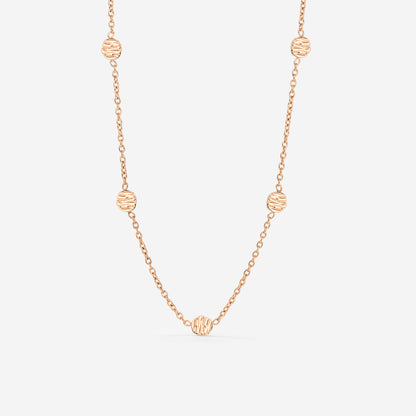 Boho Coin Necklace Rose Gold