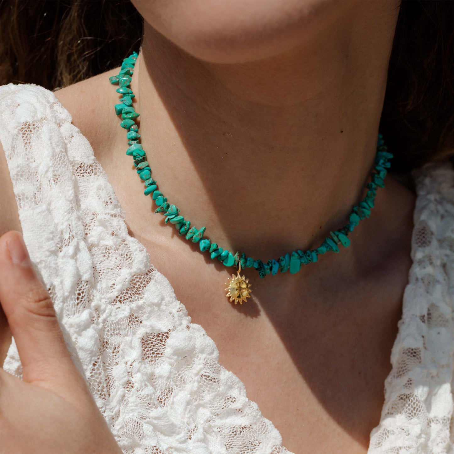 Blue Lagoon Necklace Gold