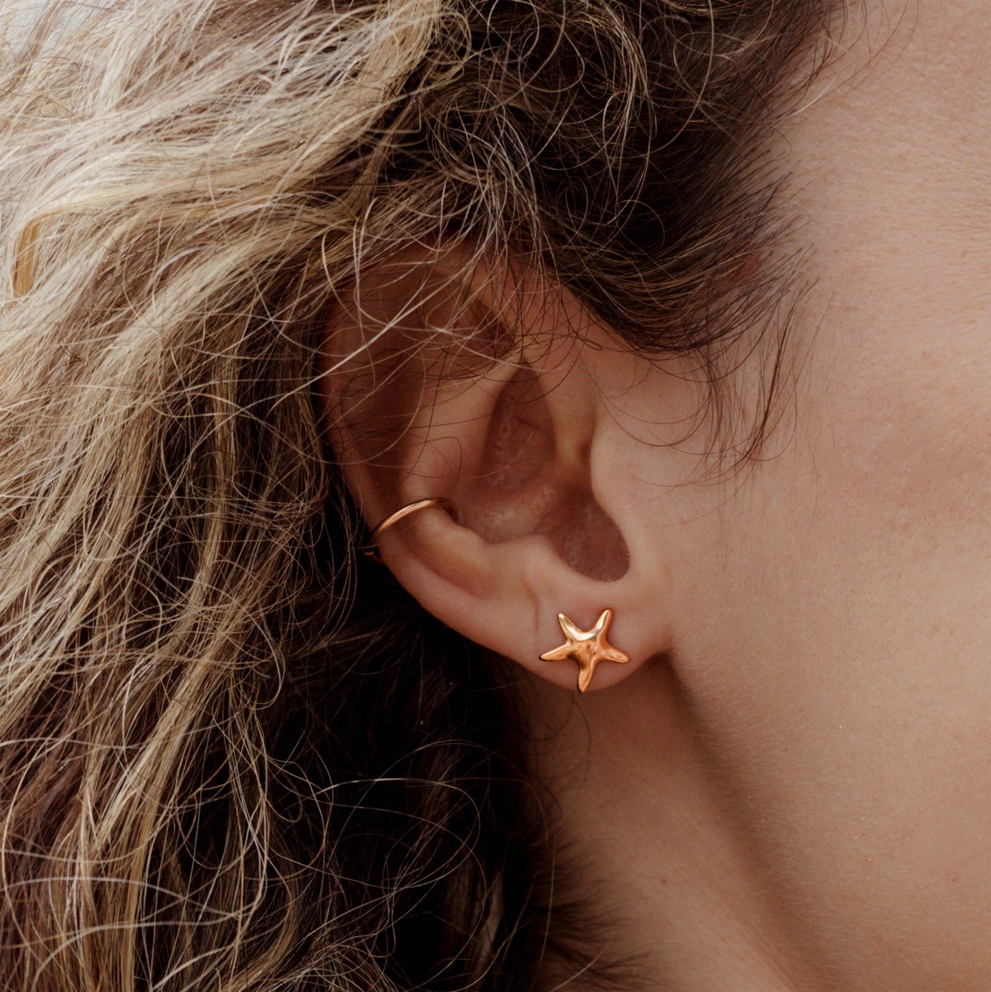 Sea Star Studs Rose Gold