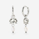 Crab Chaser Hoop Set Small Silver