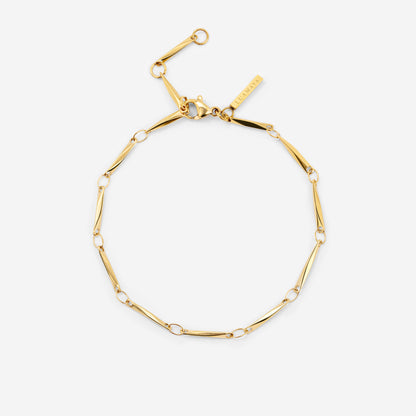 Curved Links Bracelet Gold