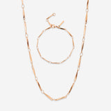 Curved Links Bundle Rose Gold