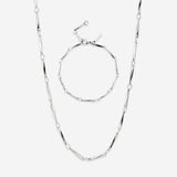 Curved Links Bundle Silver