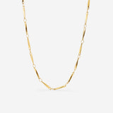Curved Links Necklace Gold