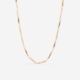 Curved Links Necklace Rose Gold