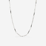 Curved Links Necklace Silver