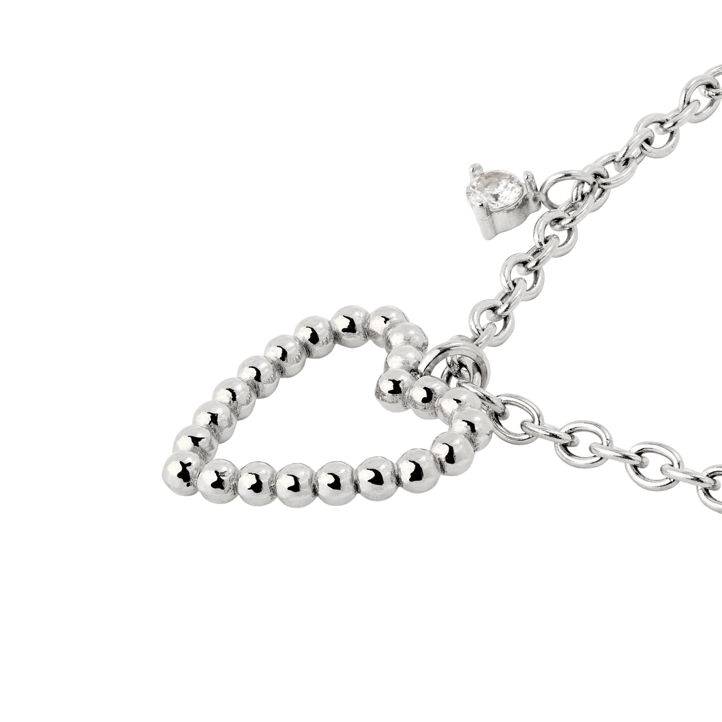 Heart of Gold Necklace Silver