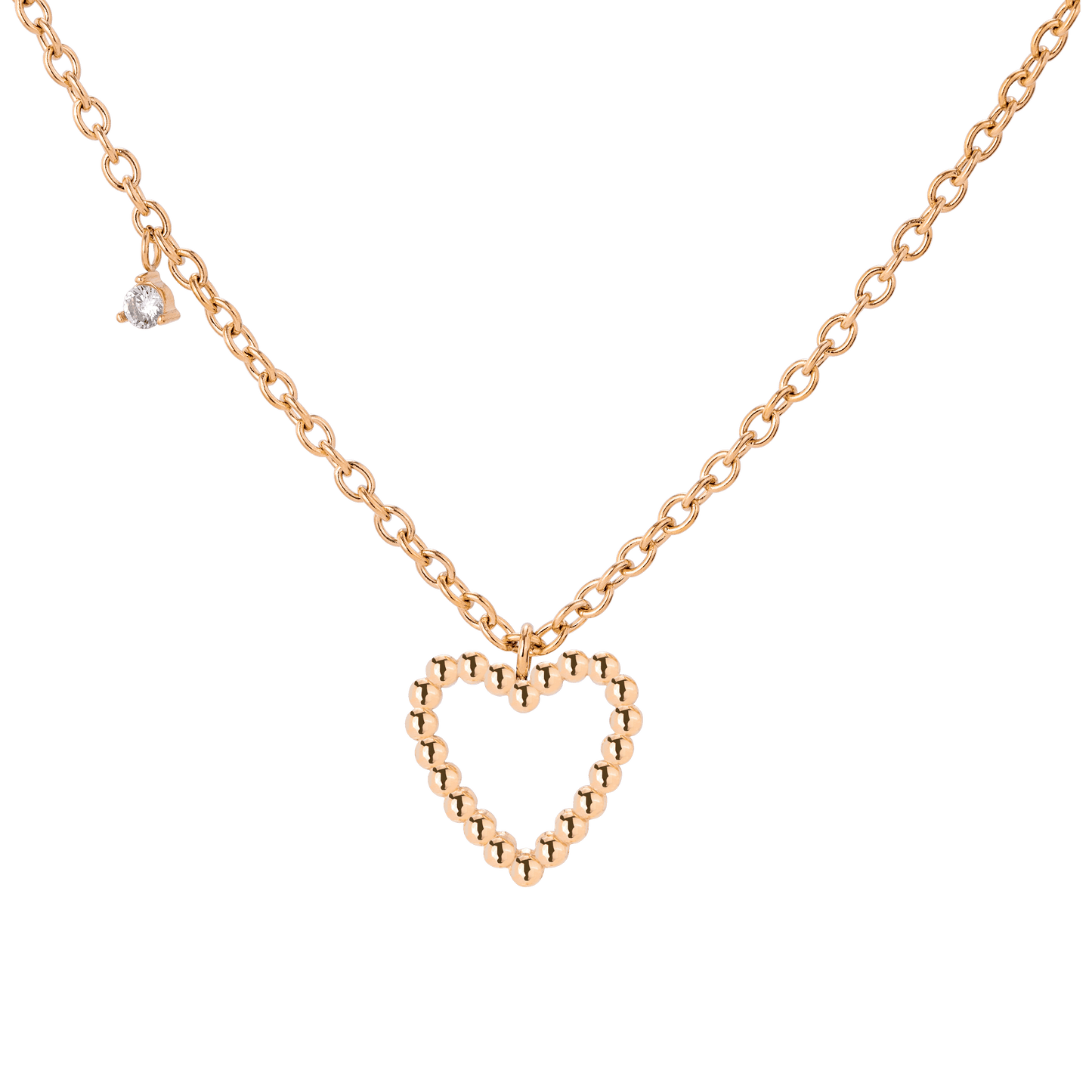 Heart of Gold Necklace Rose Gold