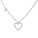 Heart of Gold Necklace Silver