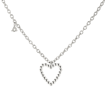 Heart of Gold Necklace Silver