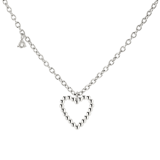 Heart of Gold Necklace Silver
