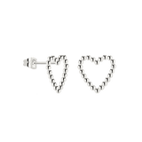 Heart of Gold Studs Silver