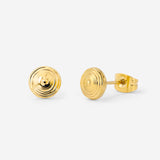 Ocean's Echo Studs Gold