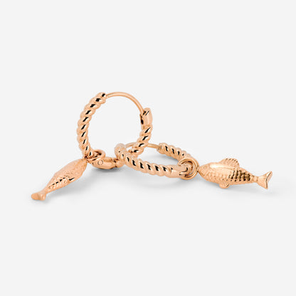 Pezito Twisted Hoop Set Small Rose Gold