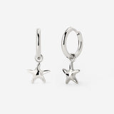 Sea Star Hoop Set Small Silver