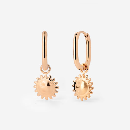 Solaris Oval Hoop Set Baby Rose Gold