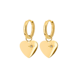 Sparkle Heart Hoop Set Baby Gold