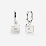 You are loved Hoop Set Small Silver