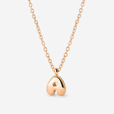 Bubble Letter Necklace Rose Gold