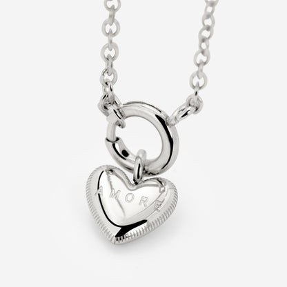 Amore Mio Classic Chain Necklace Set Silver