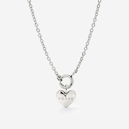 Amore Mio Classic Chain Necklace Set Silver
