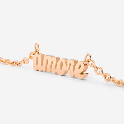 Amore Mio Necklace Rose Gold
