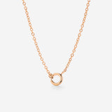 Classic Chain Charm Necklace Rose Gold