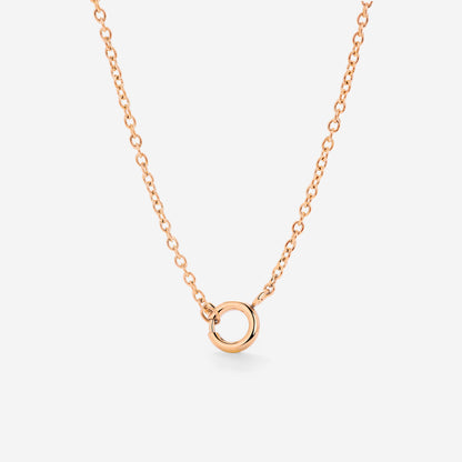 Classic Chain Charm Necklace Rose Gold
