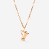Coffee Lover Necklace Rose Gold