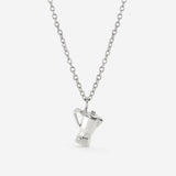 Coffee Lover Necklace Silver
