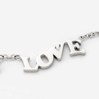 Love is Love Necklace Silver