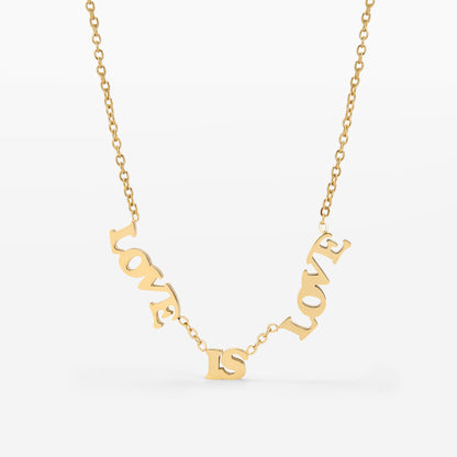 Love is Love Necklace Gold