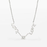 Love is Love Necklace Silver