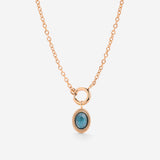 Ocean Agate Classic Chain Necklace Set Rose Gold