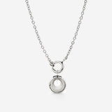 Pearly Shell Classic Chain Necklace Set Silver