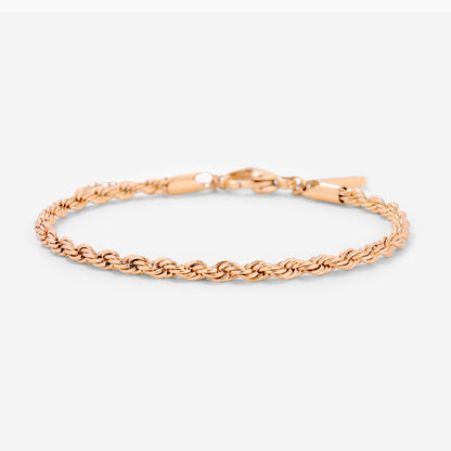 Rope Chain Bracelet Rose Gold
