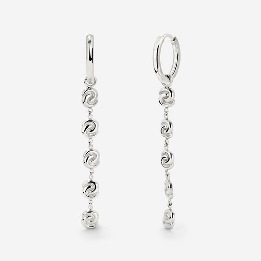 Tides of Time Hoop Set Small Silver