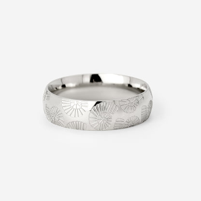 Ammonite Shell Ring Silver