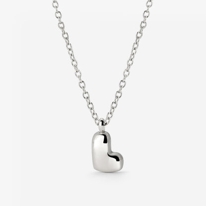 Bubble Letter Necklace Silver