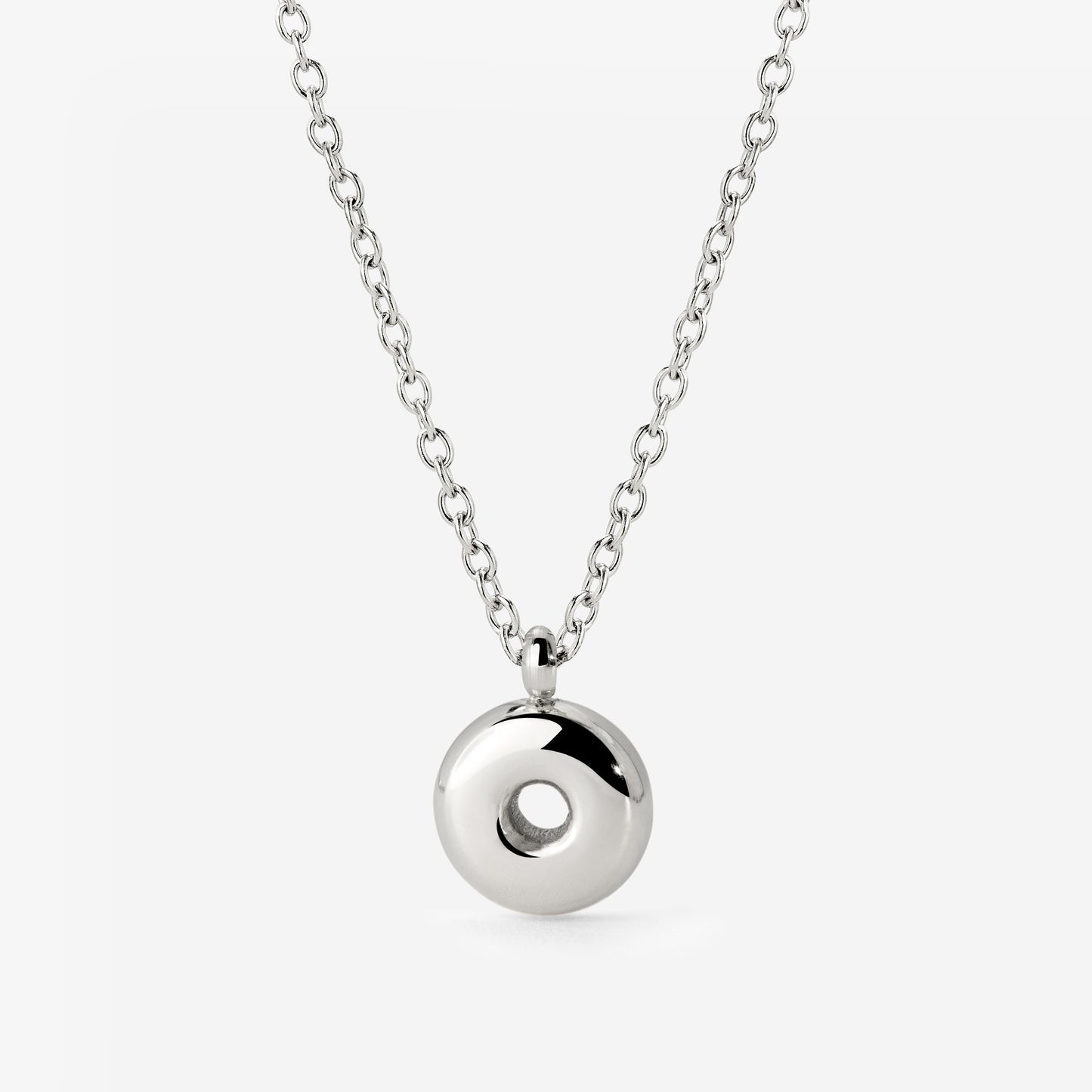 Bubble Letter Necklace Silver